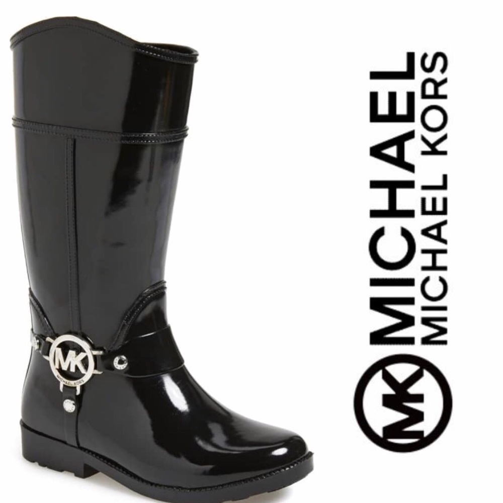 MICHAEL Michael Kors Tall Rubber Rain Boots - Picture 1 of 4